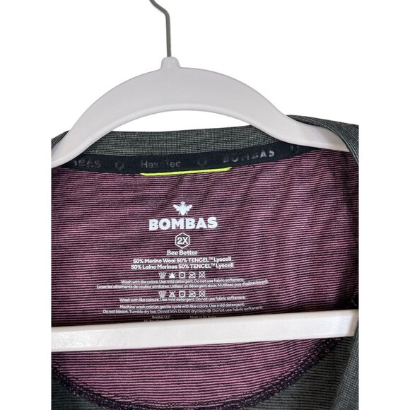 Bombas Womens Long Sleeve Top 2X Gray Merino Wool & Tencel Blend Soft Lightweigh - Picture 3 of 6